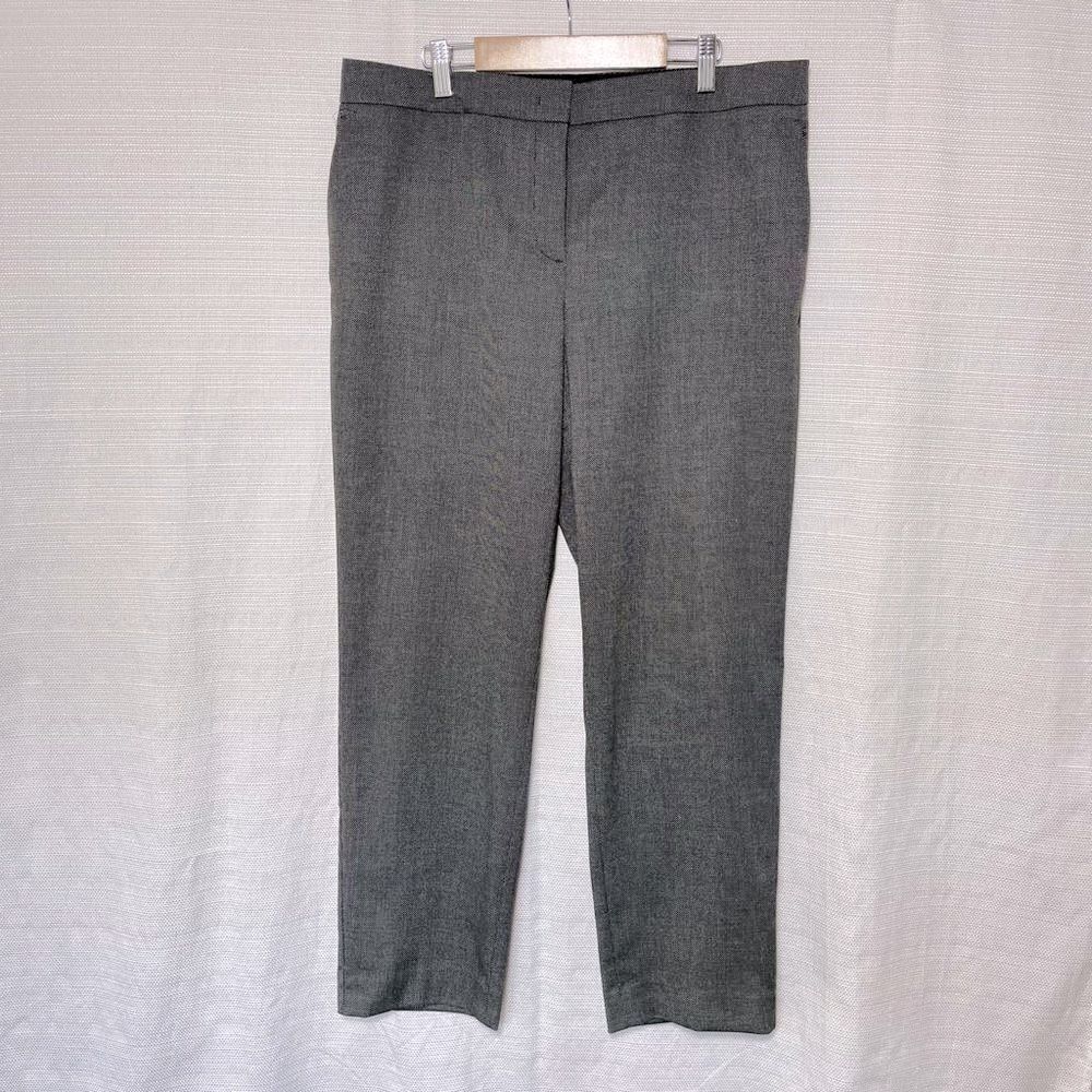 Ann Taylor Grey Textured Structured Dress Pants Sz 10